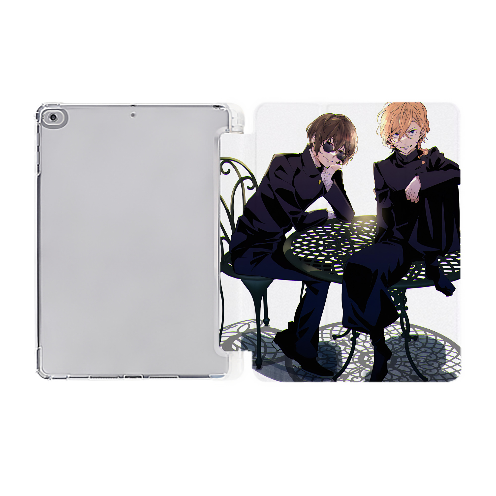 （画像用） 文豪ストレイドッグス Bungo Stray Dogs IPad ケース ペン収納付き 三つ折りスタンド PUレザー×シリコン 対応機種9.5/10.5/10.9インチ